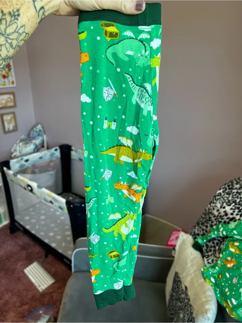 Little Sleepies Dragon Dreamland Long Sleeve Pajama Set 18-24M VGUC
